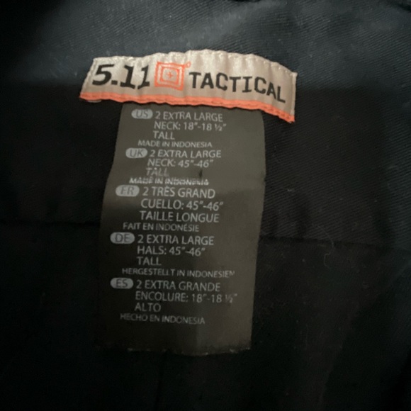 5.11 Tactical Series Shirt Short Sleeve black size 2XL vented (B1) - Picture 7 of 10